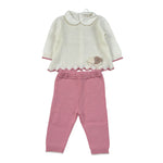 Ninnaoh Completo 2Pz Bicolore Bianco/Rosa per Neonata I25CF307 BIANCO/ROSA NINNAOH 