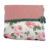 Ninnaoh Coperta tinta unita con Fantasia Fiori Rosa per Neonata I25COP17I ROSA NINNAOH 