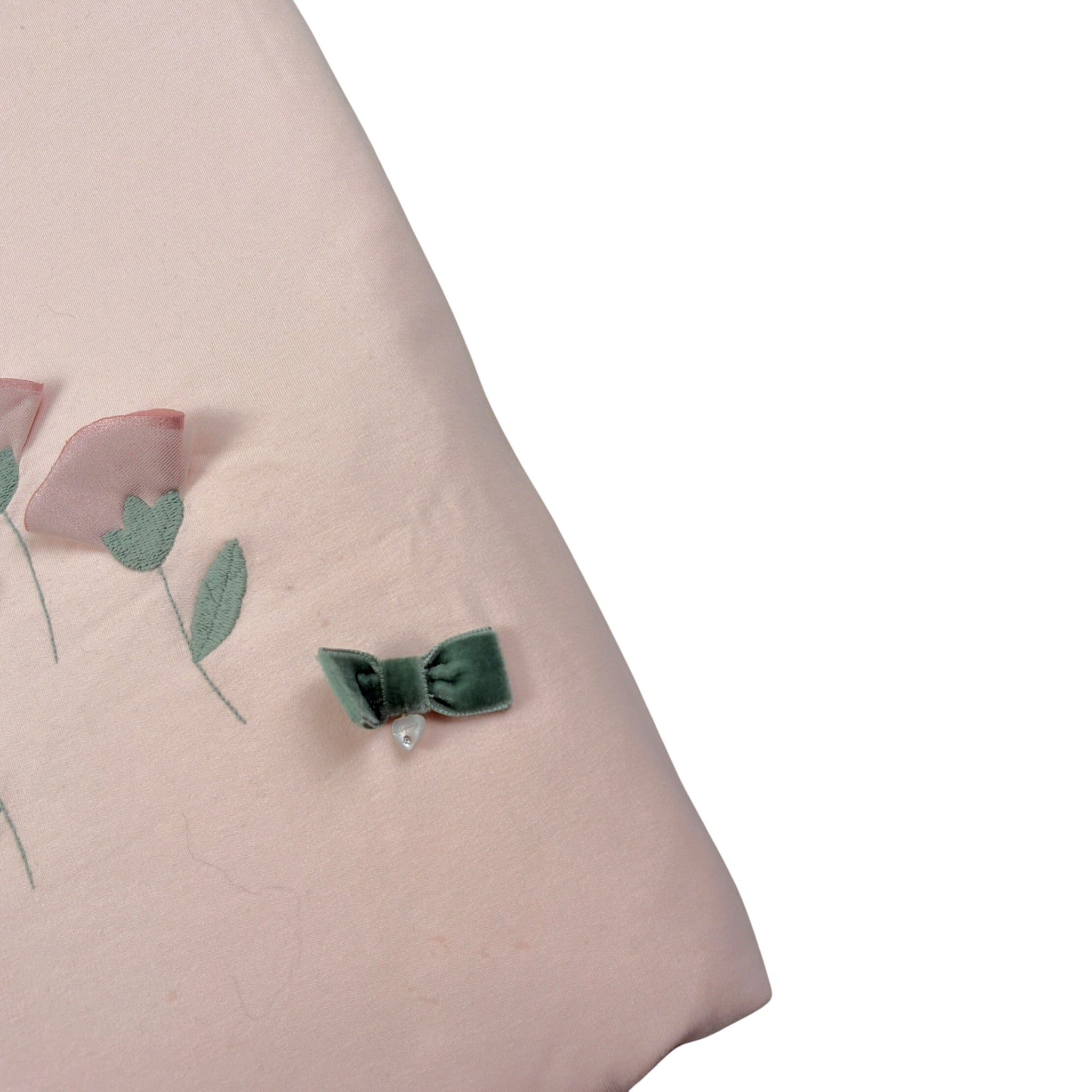 Ninnaoh Coperta tinta unita con Stampa Fiori Rosa per Neonata I25COP19I ROSA NINNAOH 