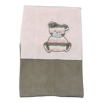Ninnaoh Coperta tinta unita con Stampa Rosa per Neonata I25COP222 ROSA NINNAOH 