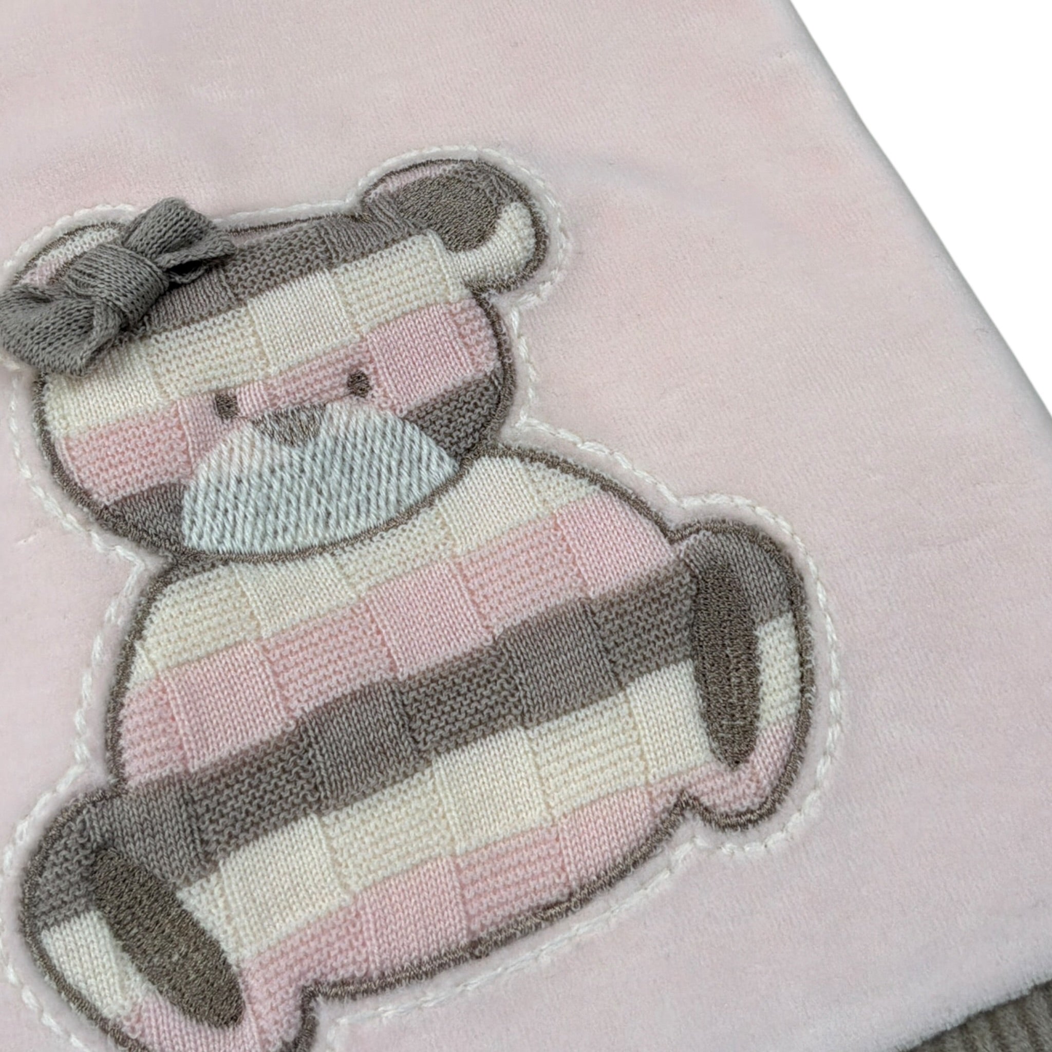 Ninnaoh Coperta tinta unita con Stampa Rosa per Neonata I25COP222 ROSA NINNAOH 