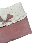 Ninnaoh Coperta tinta unita con Fantasia Bianco/Rosa per Neonata I25COP24I BIANCO/ROSA NINNAOH 