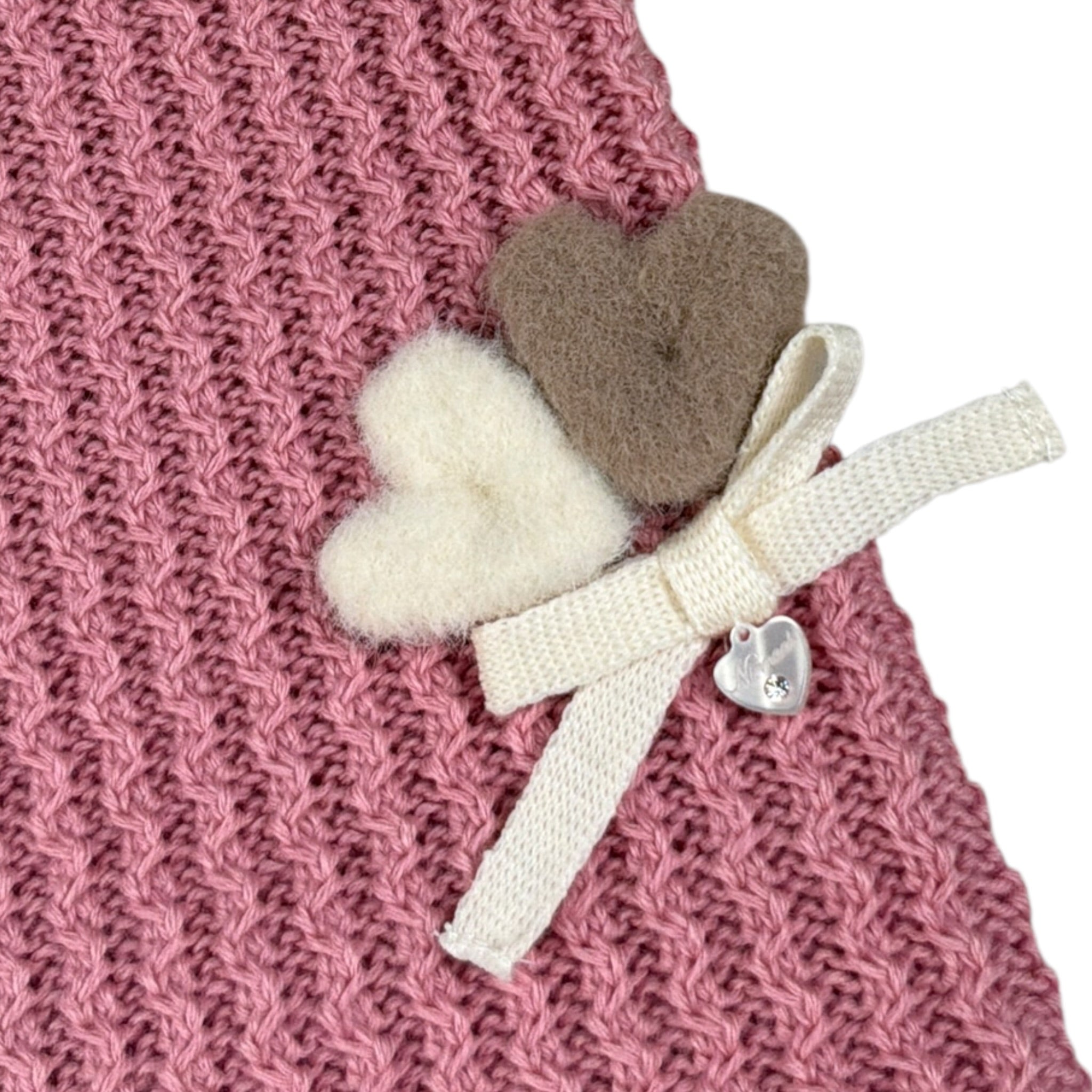 Ninnaoh Coperta tinta unita In Filo Rosa per Neonata I25COPF305 ROSA NINNAOH 