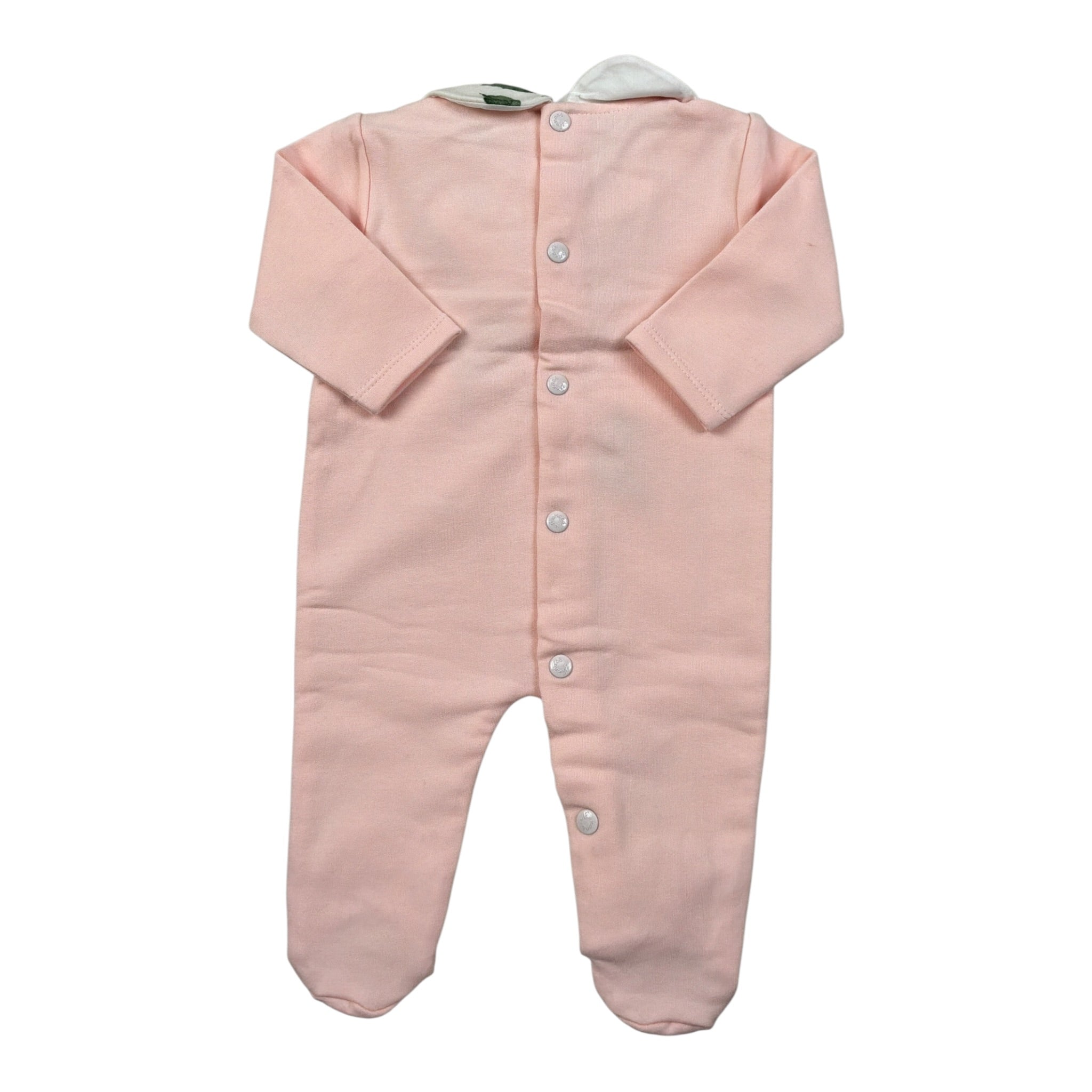 Ninnaoh Tutina tinta unita con Colletto Rosa per Neonata I25T36 ROSA NINNAOH 