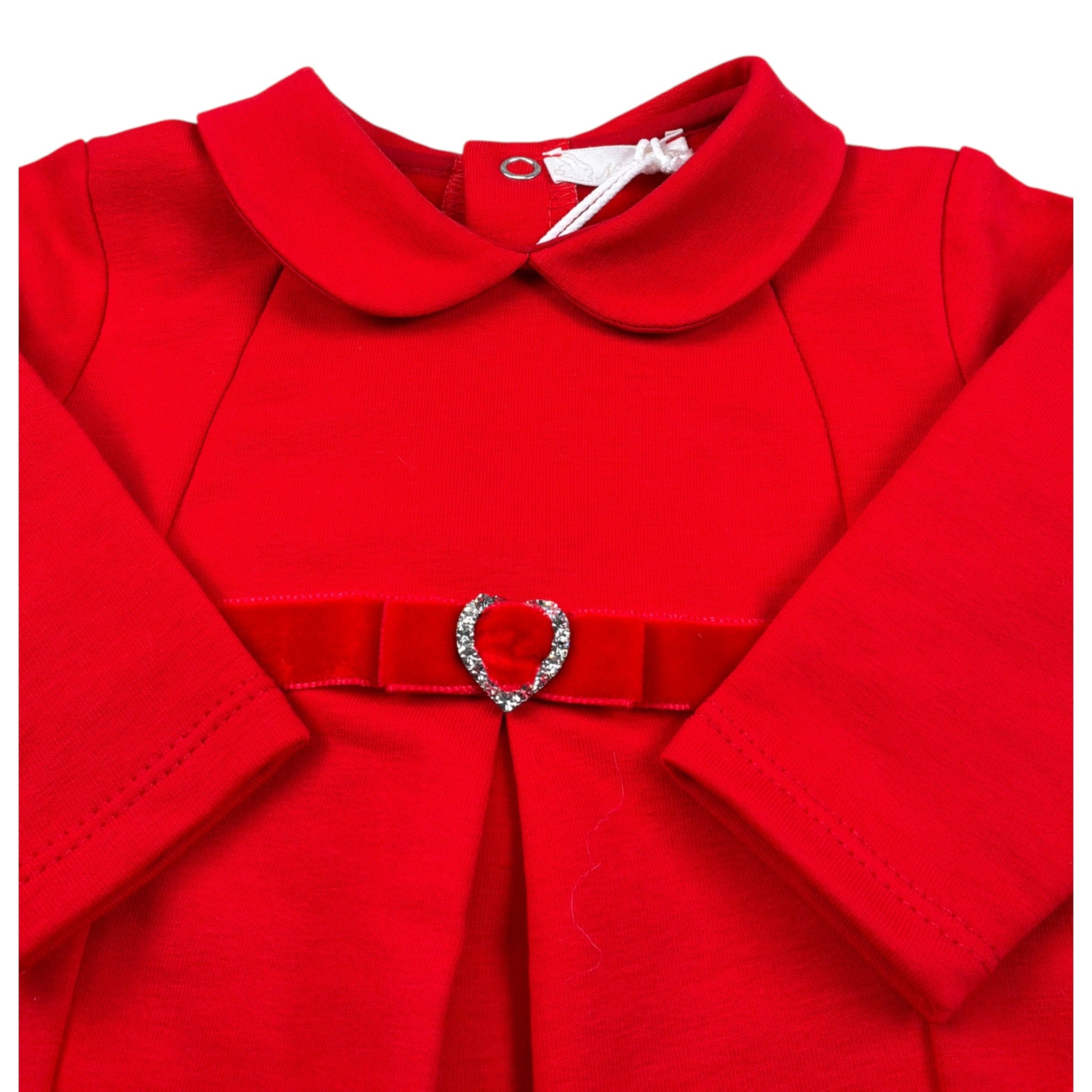 Ninnaoh Tutina Manica Lunga tinta unita Rosso per Neonata I25T53 ROSSO NINNAOH 