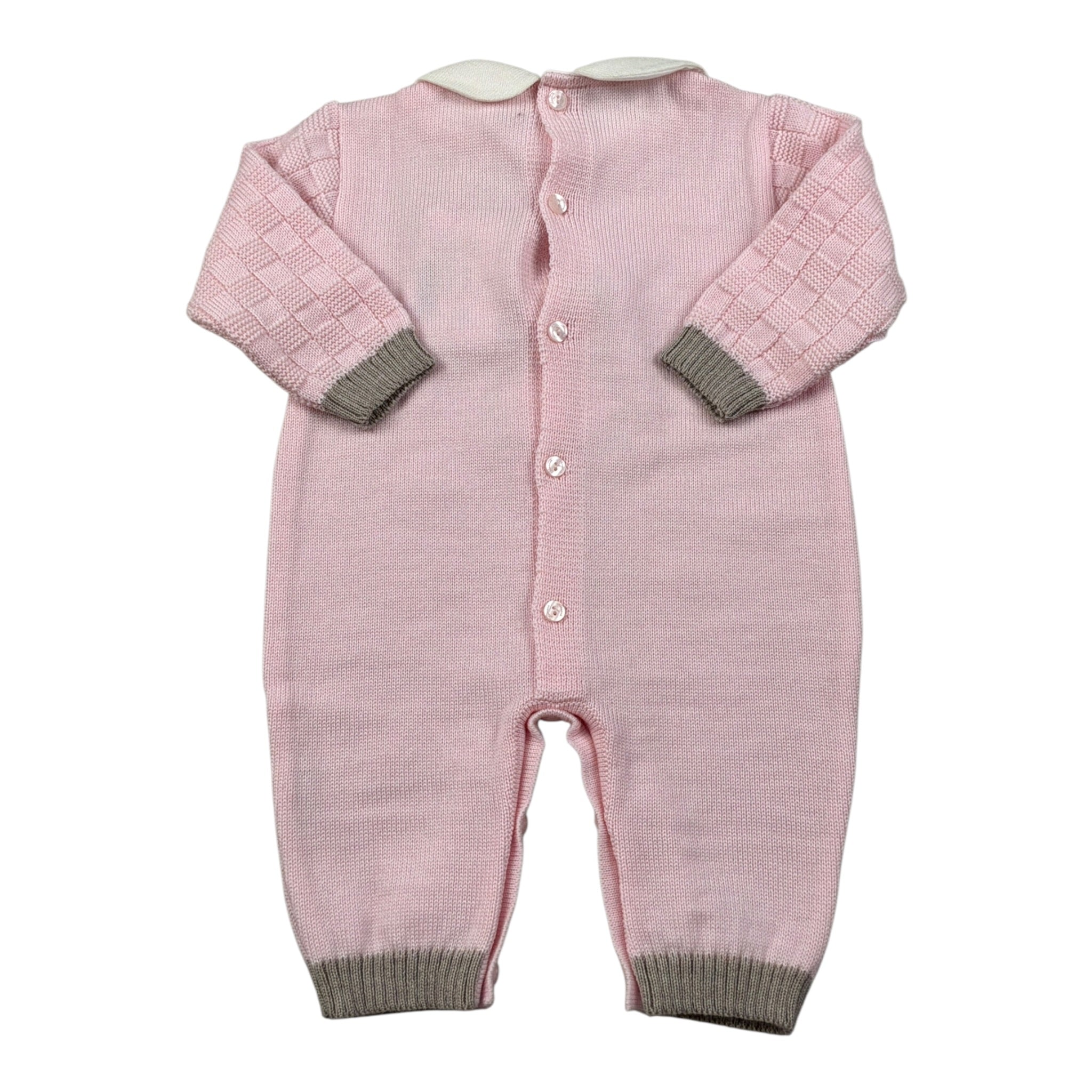 Ninnaoh Tutina tinta unita In Filo con Stampa Rosa per Neonata I25TF3211 ROSA NINNAOH 