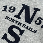 North Sails Felpa tinta unita Girocollo con Stampa Grigio per Bambino NBA26002FE GRIGIO NORTH SAILS 