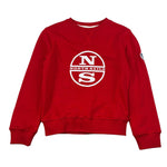 North Sails Felpa Girocollo tinta unita con Stampa Rosso per Bambino NBA26003FE ROSSO NORTH SAILS 