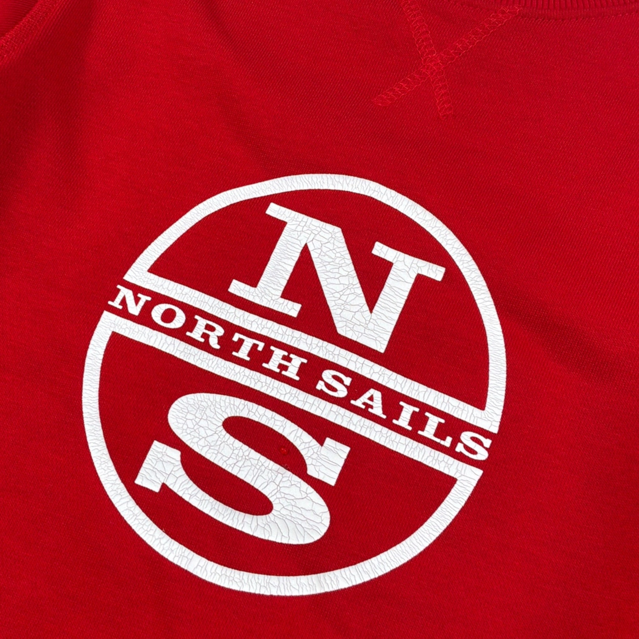 North Sails Felpa Girocollo tinta unita con Stampa Rosso per Bambino NBA26003FE ROSSO NORTH SAILS 