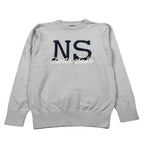 North Sails Maglia Girocollo Tinta Uita con Logo Grigio per Bambino NBA26019MA GRIGIO NORTH SAILS 