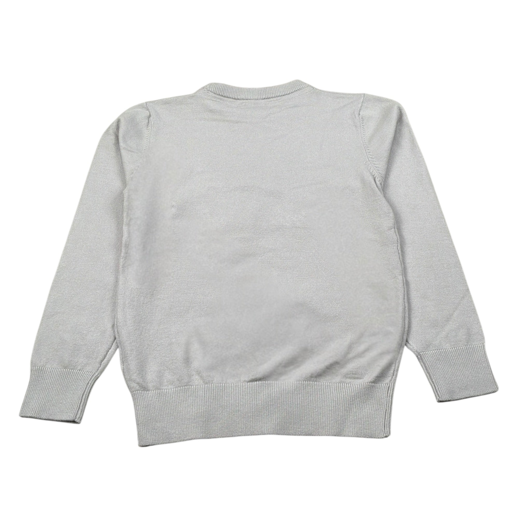 North Sails Maglia Girocollo Tinta Uita con Logo Grigio per Bambino NBA26019MA GRIGIO NORTH SAILS 