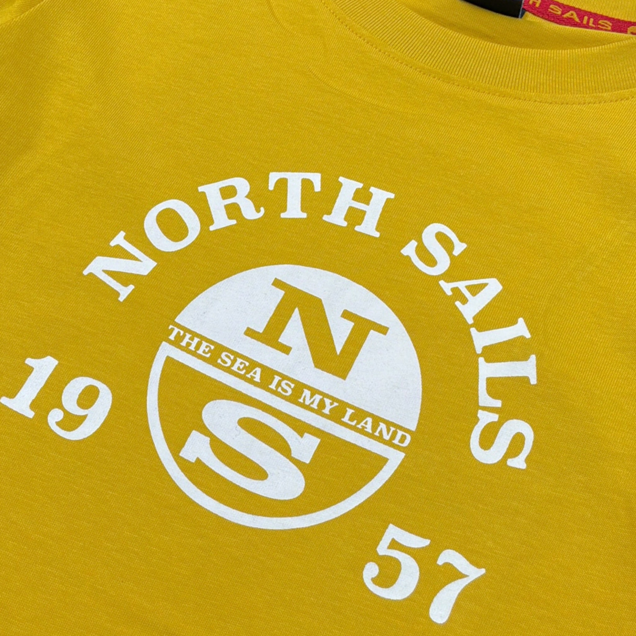North Sails Shirt tinta unita con Stampa Giallo per Bambino NBA26024TS GIALLO NORTH SAILS 