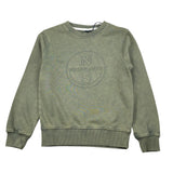 North Sails Felpa Girocollo tinta unita con Stampa Verde per Bambino NBA26032FE VERDE NORTH SAILS 