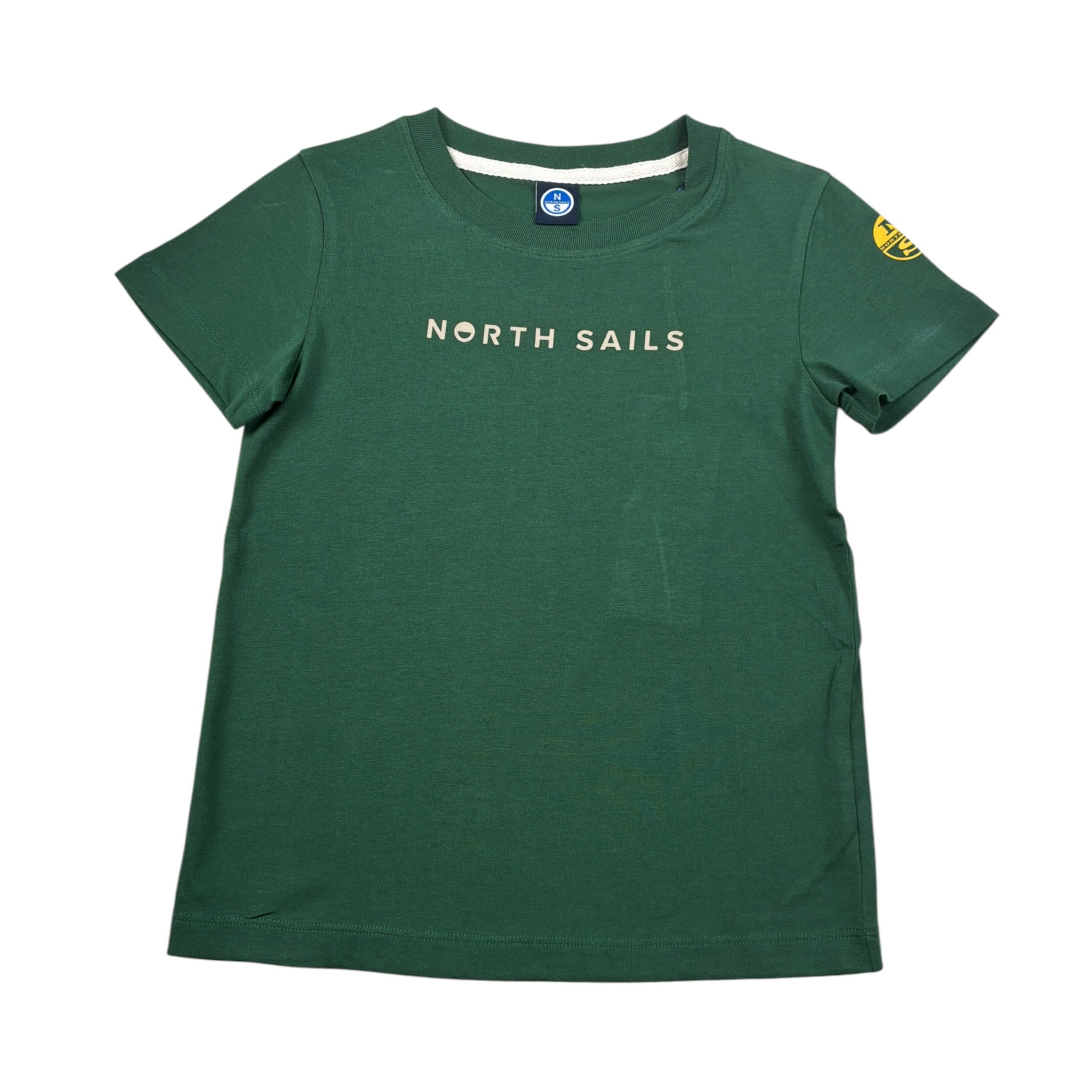 North Sails T-Shirt tinta unita con Stampa Verde per Bambino NBA26058TS VERDE NORTH SAILS 