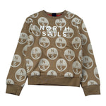 North Sails Felpa tinta unita Girocollo Logata Beige per Bambino NBA26070FE BEIGE NORTH SAILS 