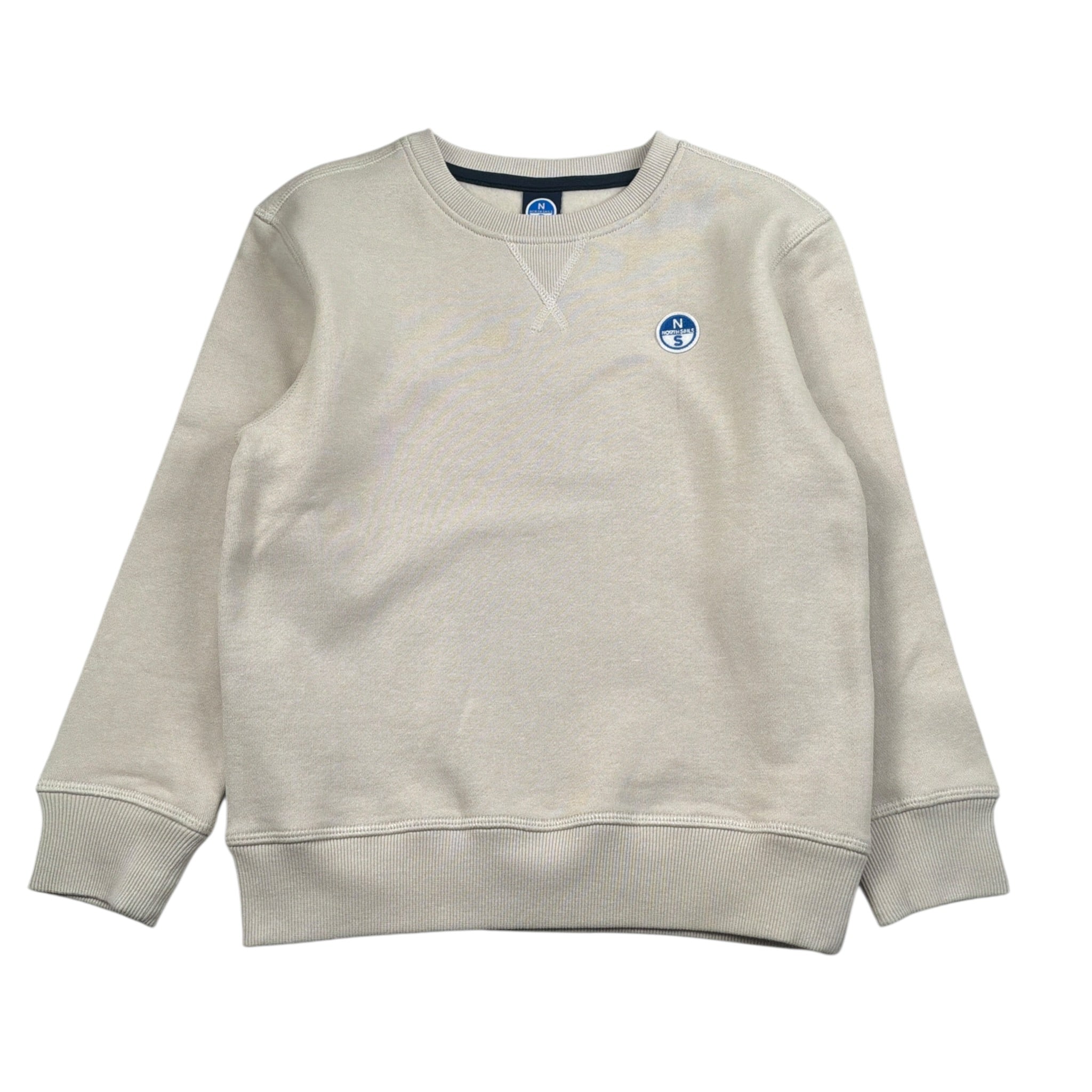 North Sails Felpa Girocollo tinta unita con Logo Beige per Bambino NBA26079FE BEIGE NORTH SAILS 