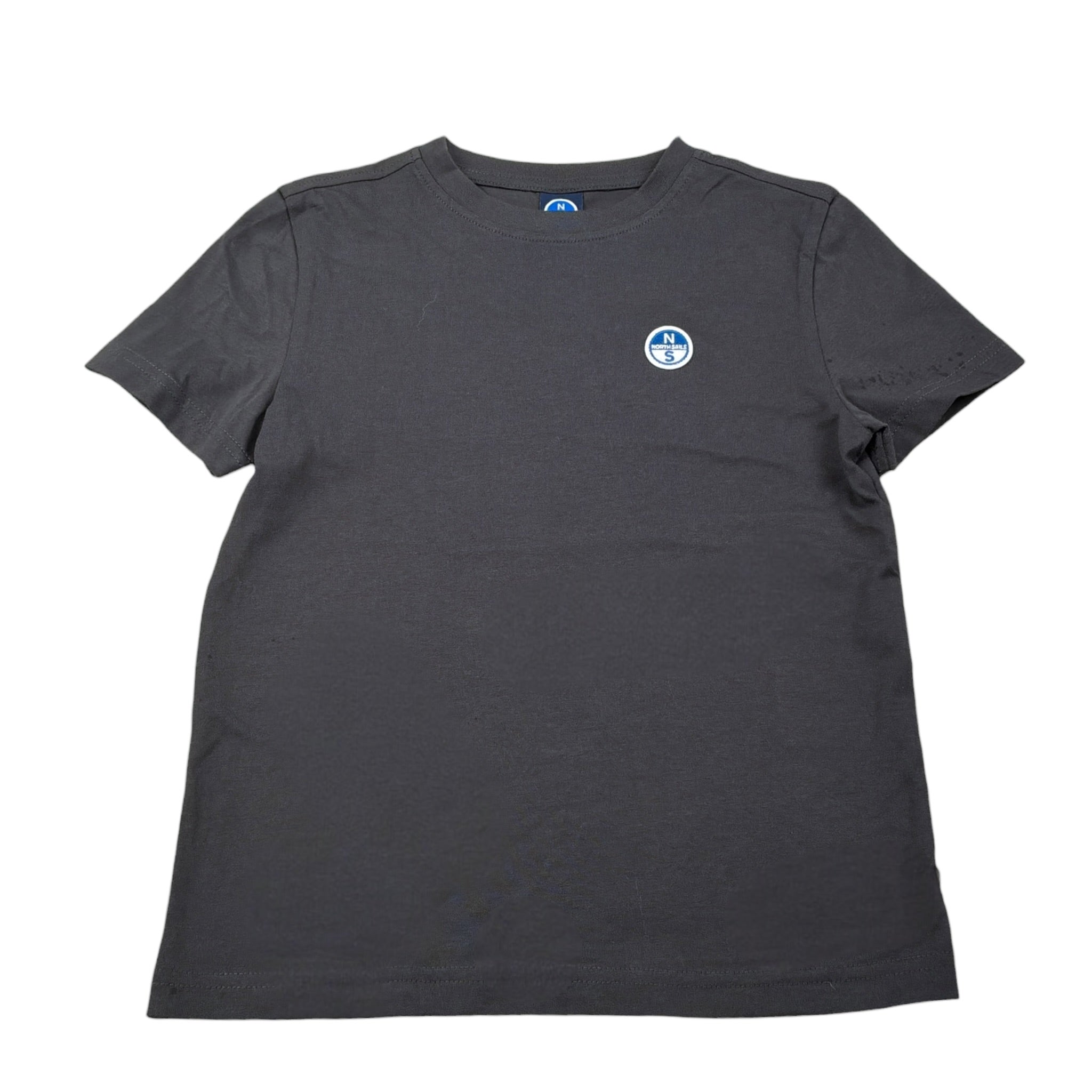 North Sails T-Shirt Girocollo tinta unita con Lofo Grigio per Bambino NBA26091TS GRIGIO NORTH SAILS 