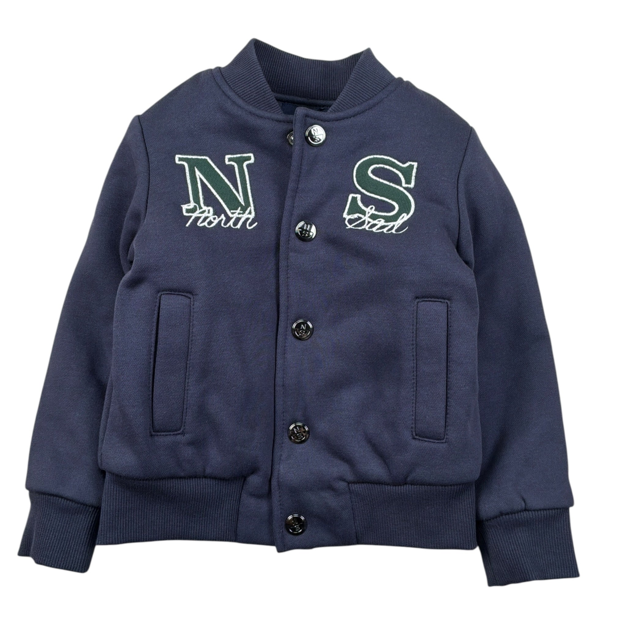 North Sails Giubbino Modello College tinta unita con Bottoni Blu per Neonato NIA26011GB BLU NORTH SAILS 