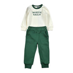 North Sails Completo 2Pz Bicolore Felpa-Pantalone Panna per Neonato NIA26036CF PANNA NORTH SAILS 