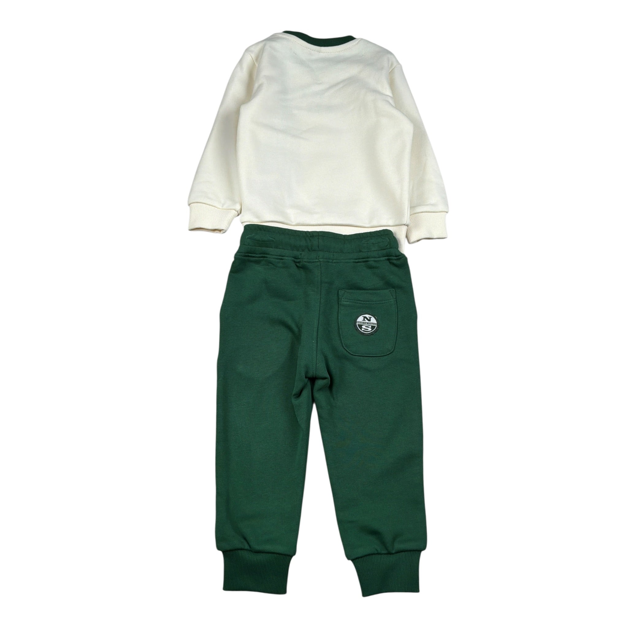 North Sails Completo 2Pz Bicolore Felpa-Pantalone Panna per Neonato NIA26036CF PANNA NORTH SAILS 