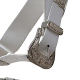 Nunzia Corinna Cintura tinta unita con Doppia Fibia Bianco per Bambina NJ3715790 BIANCO NUNZIA CORINNA 