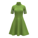 Odi Et Amo Abito tinta unita In Maglia Verde per Bambina TBT1799 VERDE ODI ET AMO 
