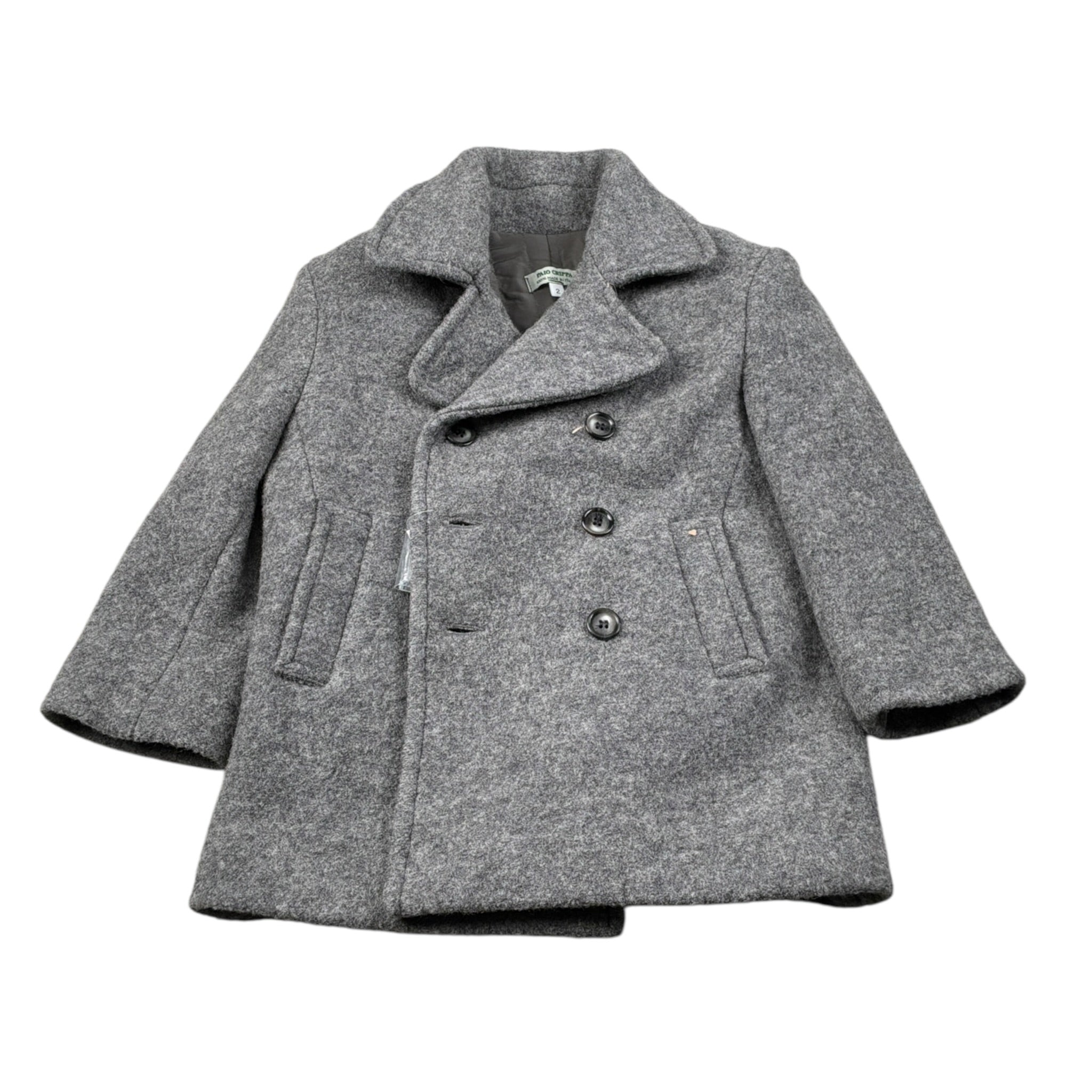 Paio Crippa Cappotto tinta unita Doppiopetto Grigio per Bambino BELLUNOJ GRIGIO PAIO CRIPPA 