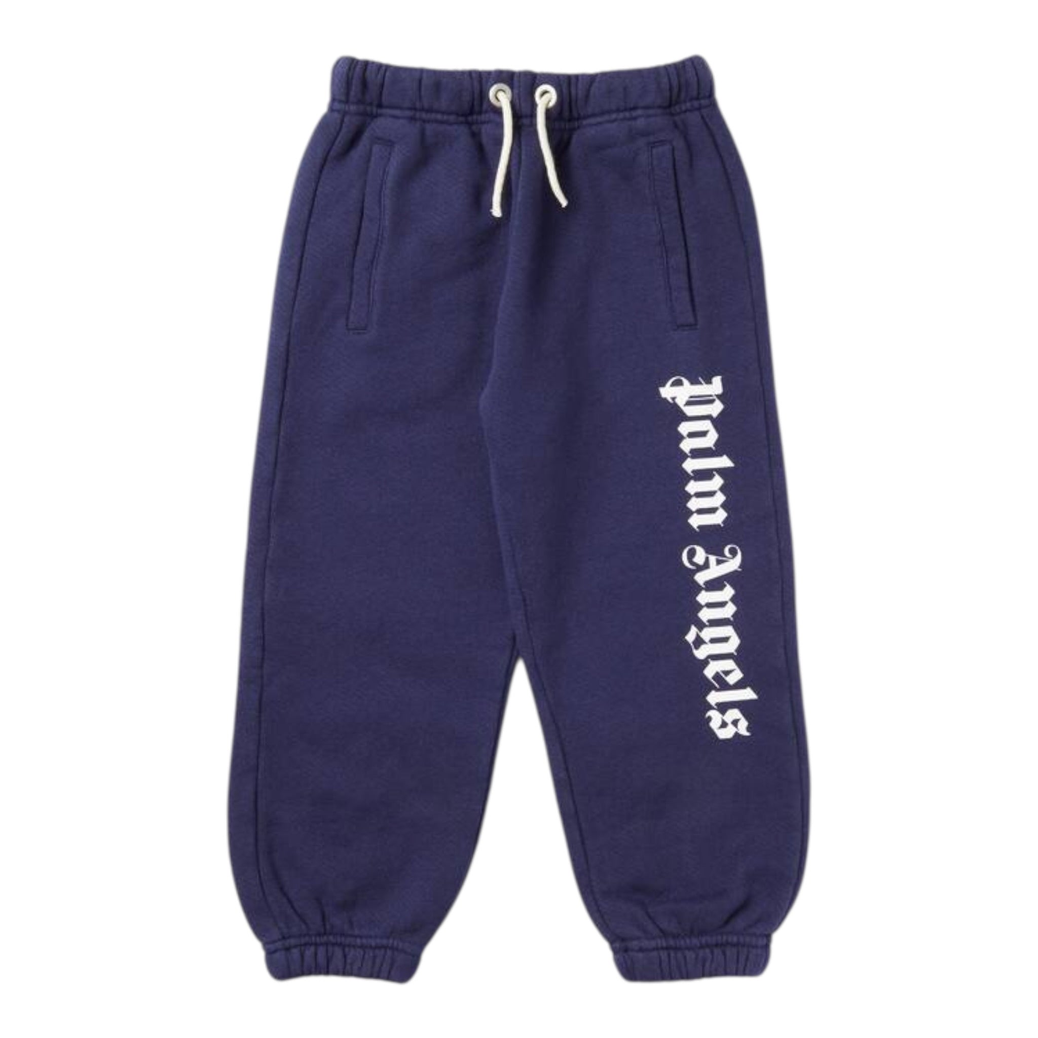 Palm Angels Pantalone Modello Tuta tinta unita con Logo Blu per Bambino PBCH002F22FLE0014601 BLU PALM ANGELS 