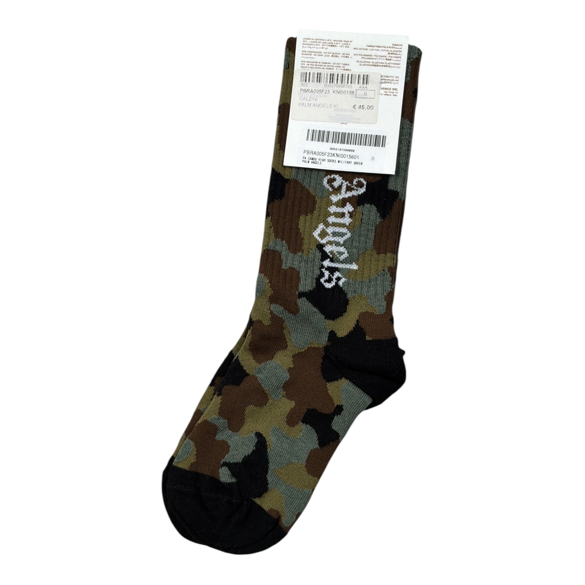 Palm Angels Calzino tinta unita con Fantasia Militare Verde per Bambino PBRA2005F23 VERDE PALM ANGELS 