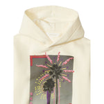 Palm Angels Felpa Chiusa con Cappuccio tinta unita con Stampa Panna per Bambina PGBB015F24 PANNA PALM ANGELS 