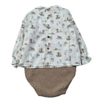 Pangasa Completo 2Pz Camicia-Salopette Beige per Neonato 1585260 BEIGE PANGASA 