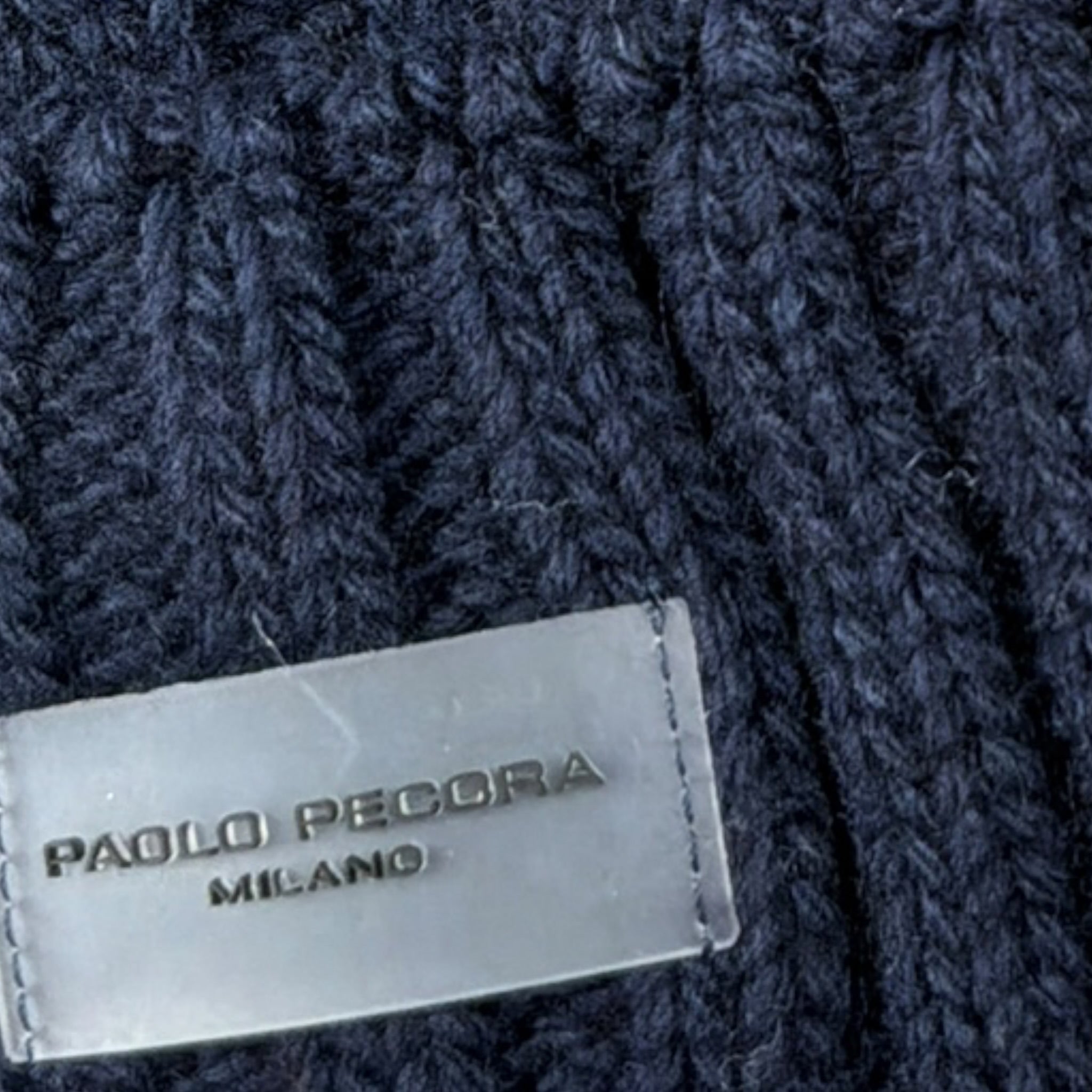 Paolo Pecora Cappello tinta unita con Logo Blu per Bambino 416444 BLU PAOLO PECORA 