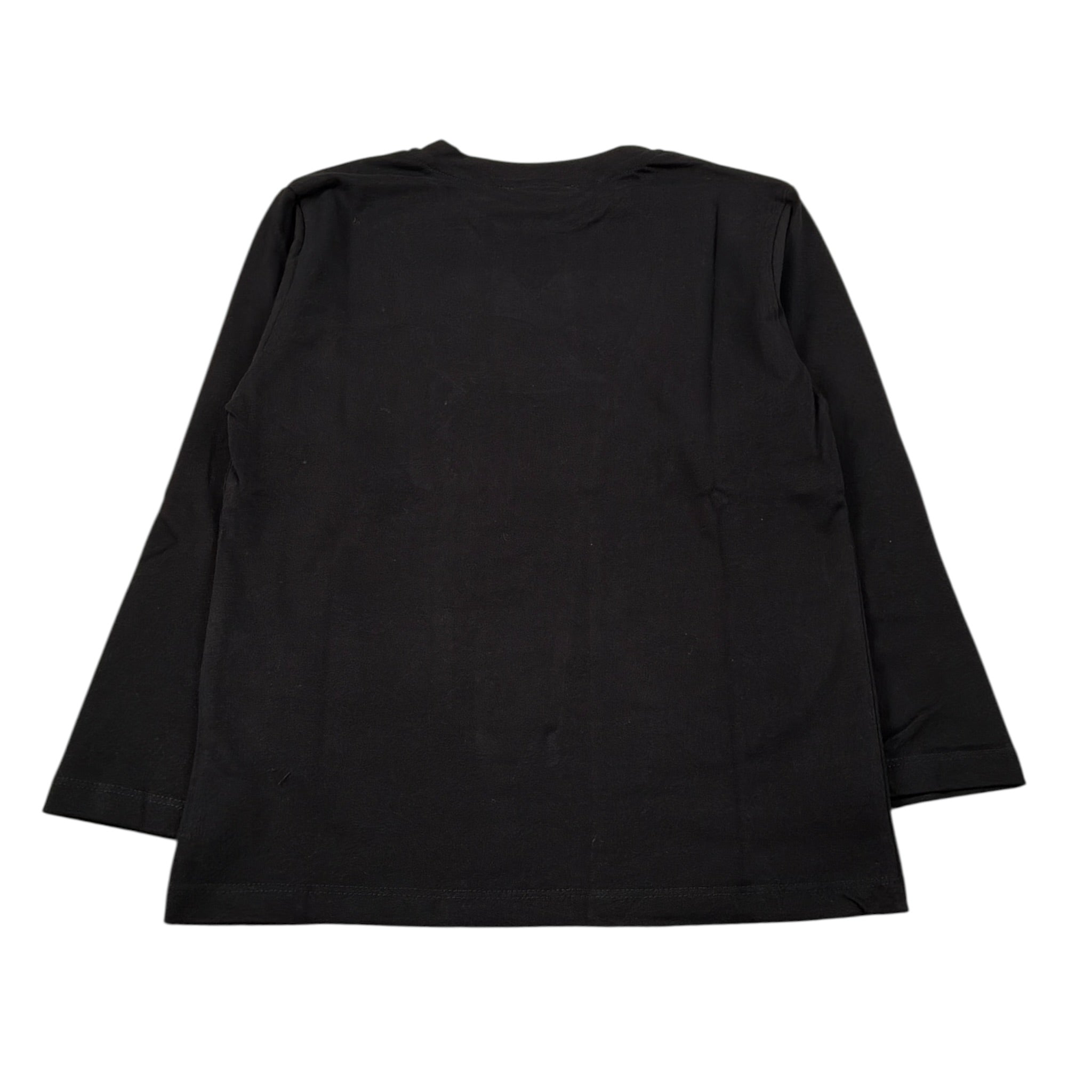Paolo Pecora Shirt Girocollo tinta unita con Logo Nero per Bambino PP3820 NERO PAOLO PECORA 