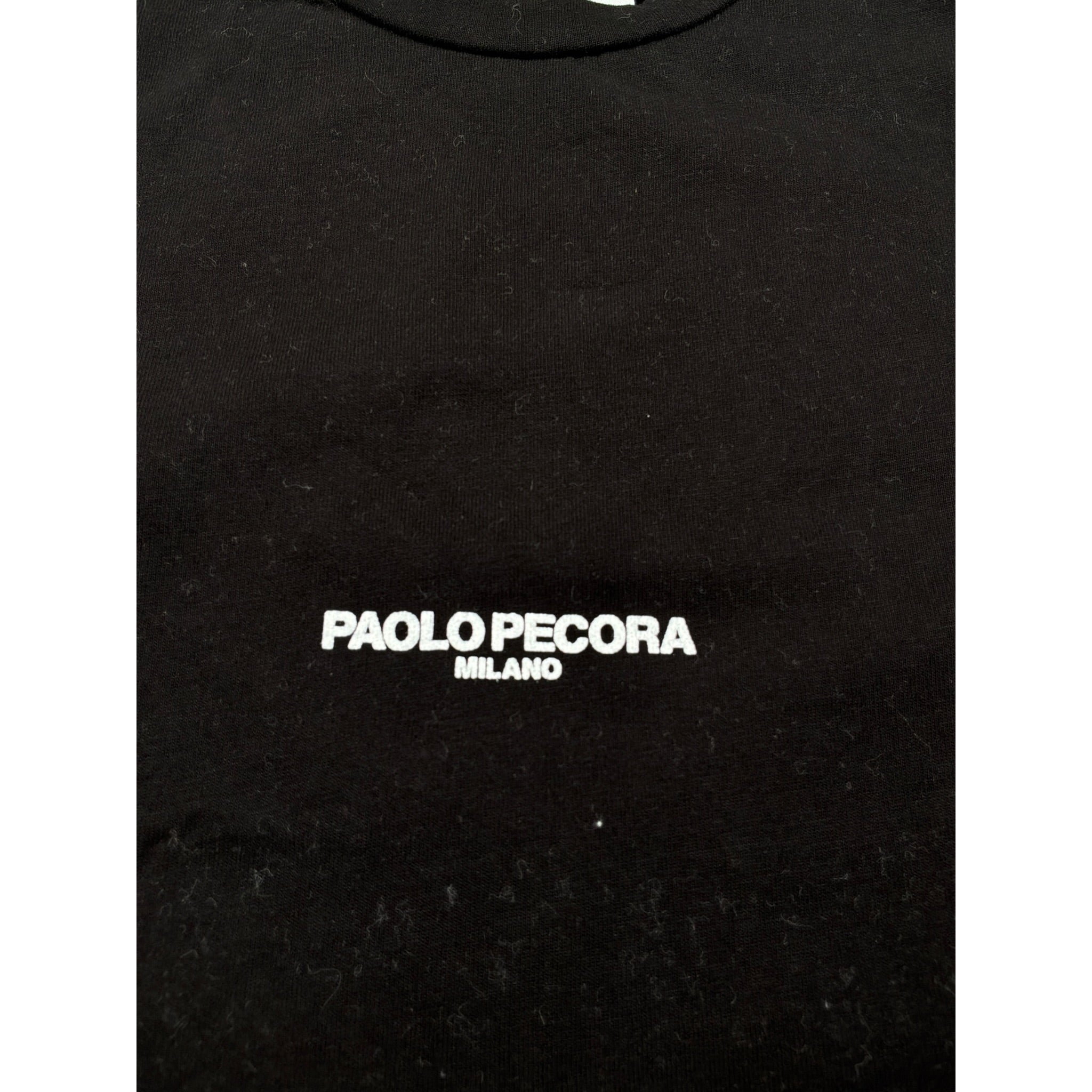 Paolo Pecora Shirt Girocollo tinta unita con Logo Nero per Neonato PP3820N NERO PAOLO PECORA 