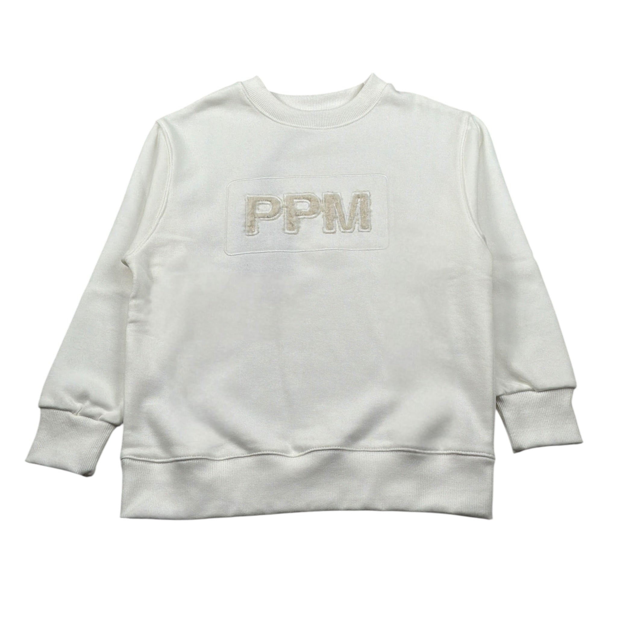 Paolo Pecora Felpa Chiusa Girocollo tinta unita con Stampa Bianco per Bambino PP3824 BIANCO PAOLO PECORA 