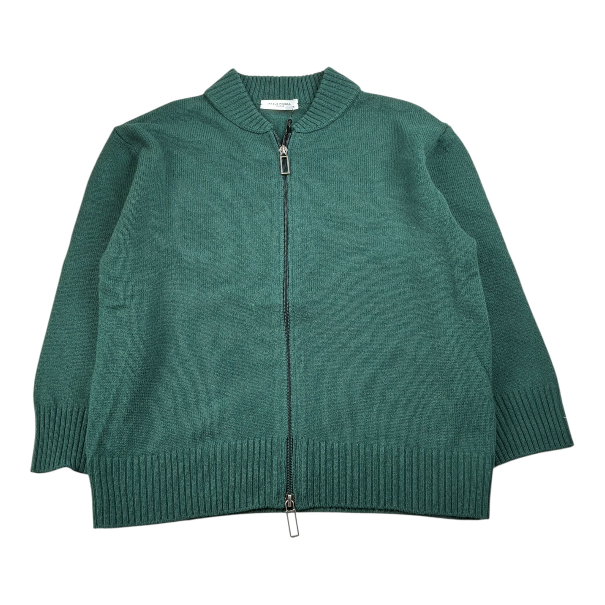 Paolo Pecora Maglia tinta unita con Zip Verde per Bambino PP4085 VERDE PAOLO PECORA 