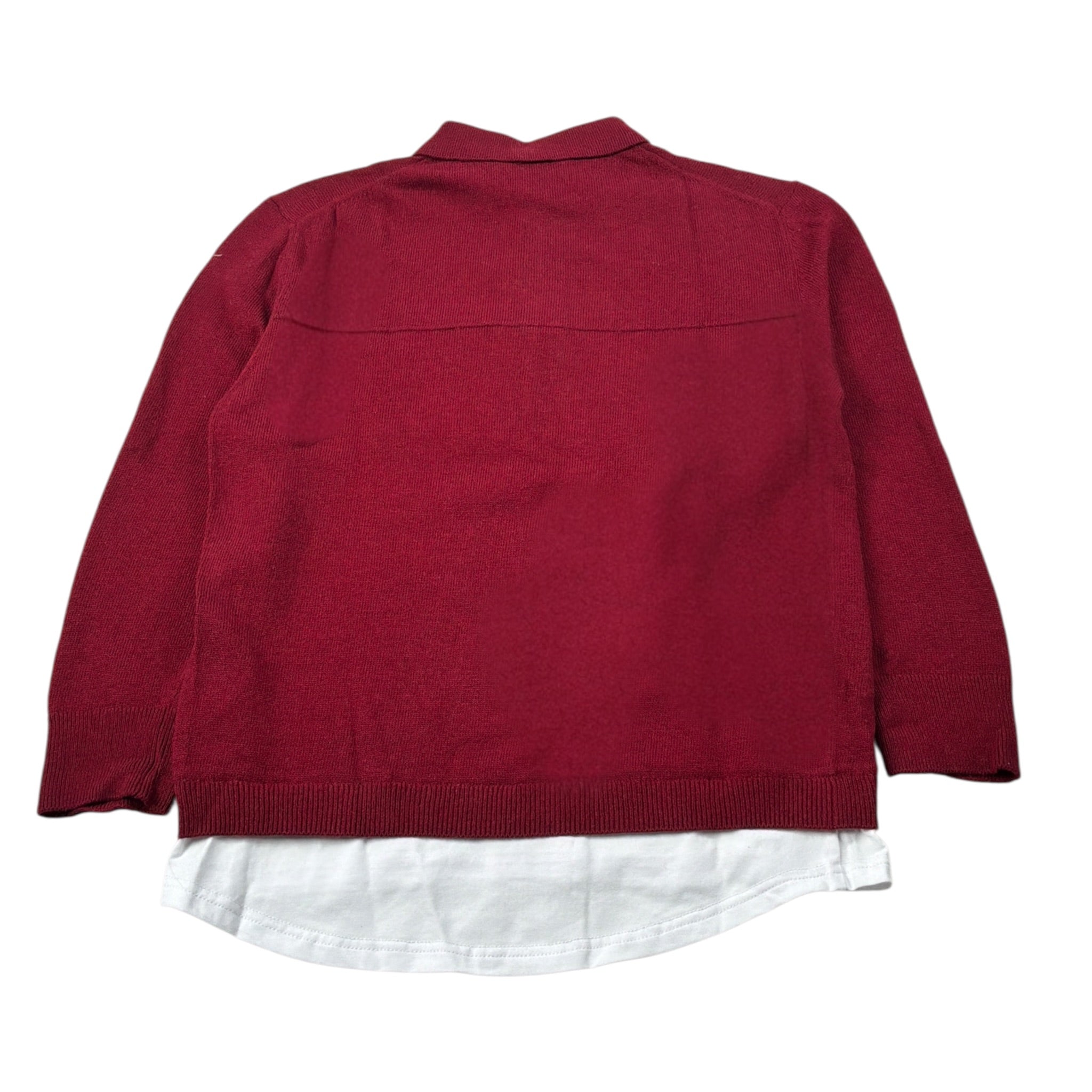 Paolo Pecora Maglia tinta unita con Colletto Bordeaux per Bambino PP4086X BORDEAUX PAOLO PECORA 