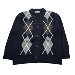 Paolo Pecora Cardigan tinta unita Fantasia Rombi Blu per Bambino PP4088 BLU PAOLO PECORA 