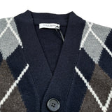 Paolo Pecora Cardigan tinta unita Fantasia Rombi Blu per Bambino PP4088 BLU PAOLO PECORA 