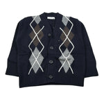 Paolo Pecora Cardigan tinta unita Fantasia Rombi Blu per Bambino PP4088X BLU PAOLO PECORA 