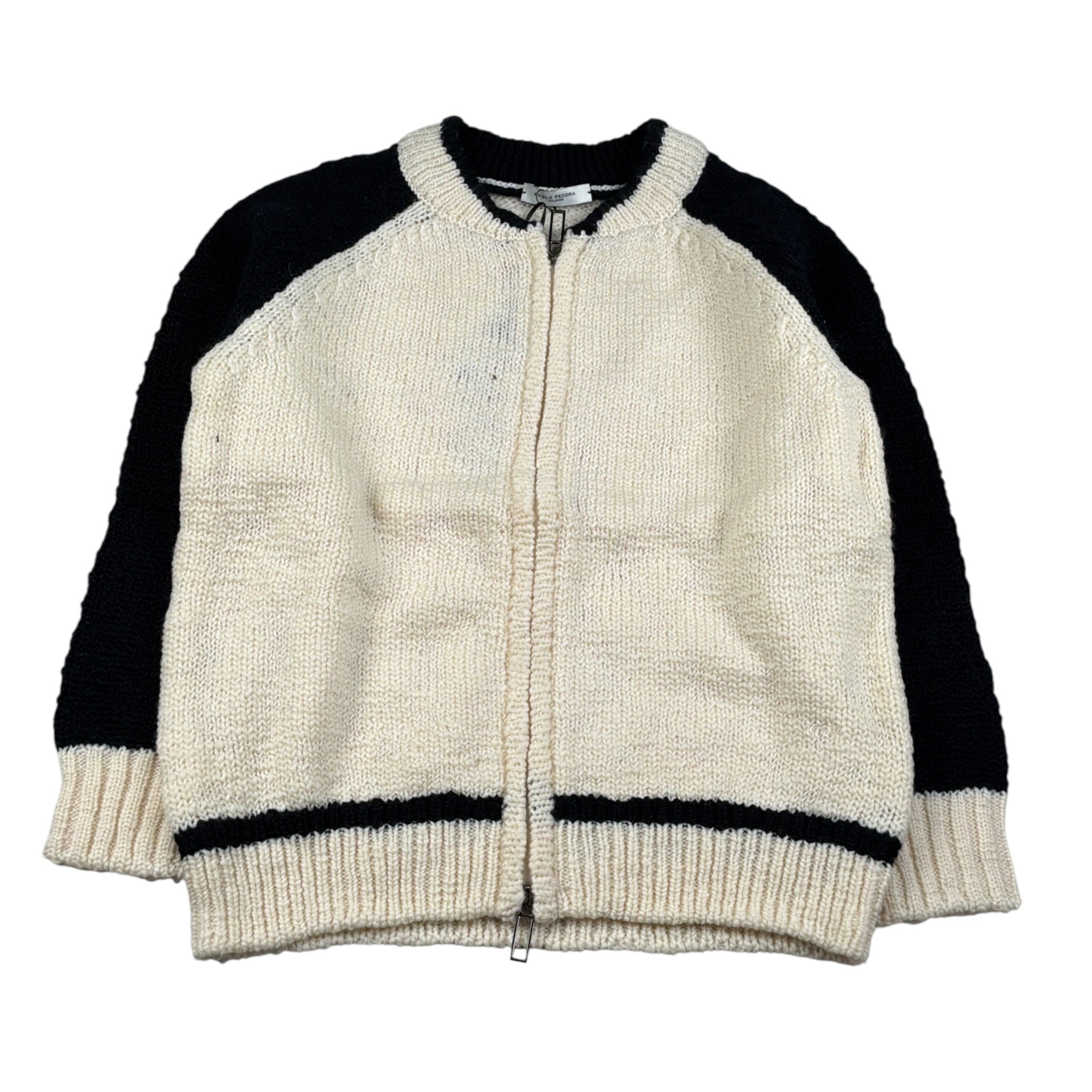 Paolo Pecora Maglia Bicolore con Zip Panna per Bambino PP4089 PANNA PAOLO PECORA 