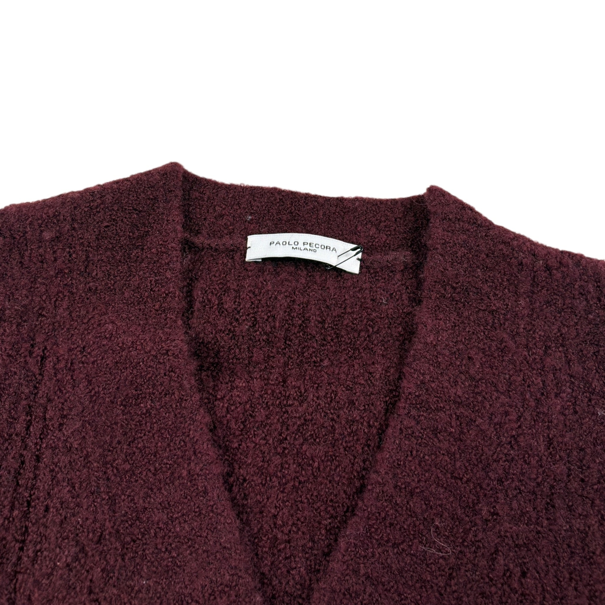 Paolo Pecora Cardigan tinta unita Scollo A V Bordeaux per Bambino PP4092 BORDEAUX PAOLO PECORA 