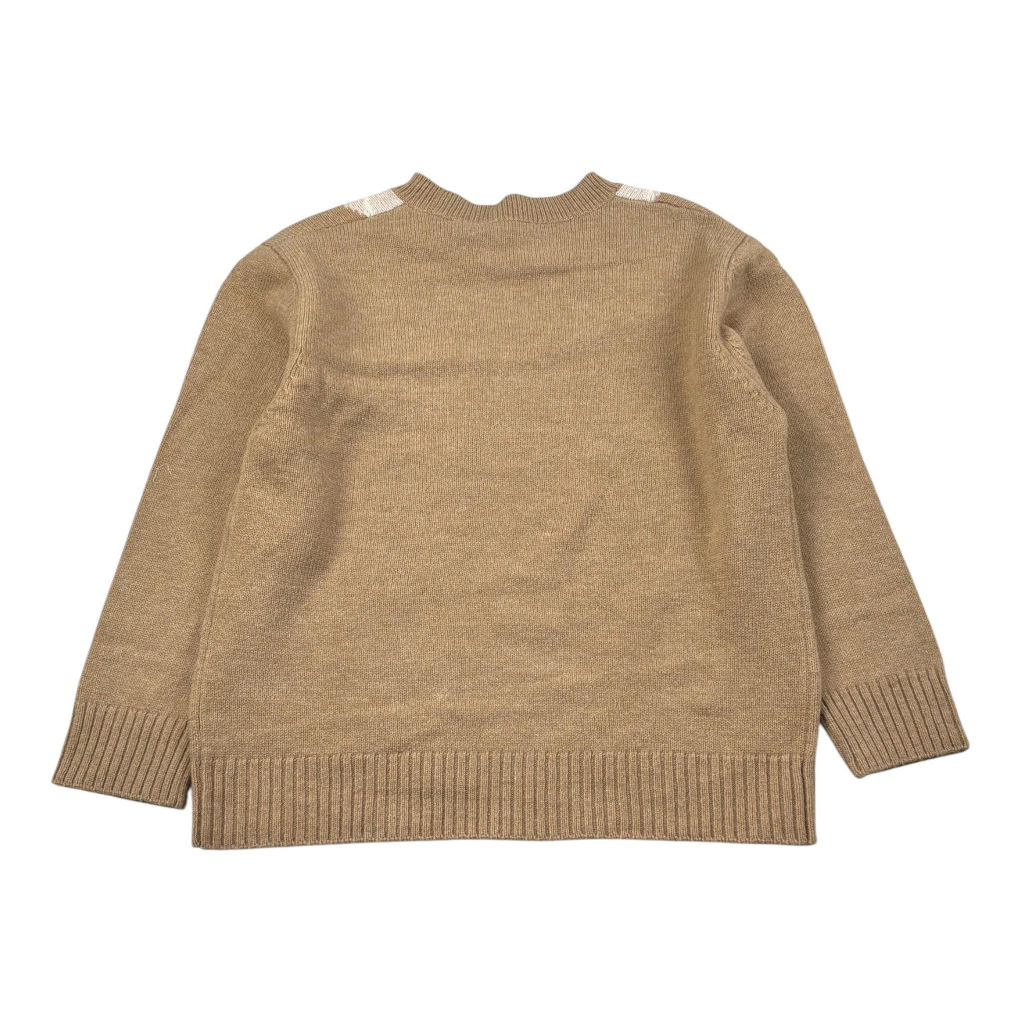 Paolo Pecora Maglia Girocollo tinta unita con Ricami Beige per Bambino PP4096X BEIGE PAOLO PECORA 