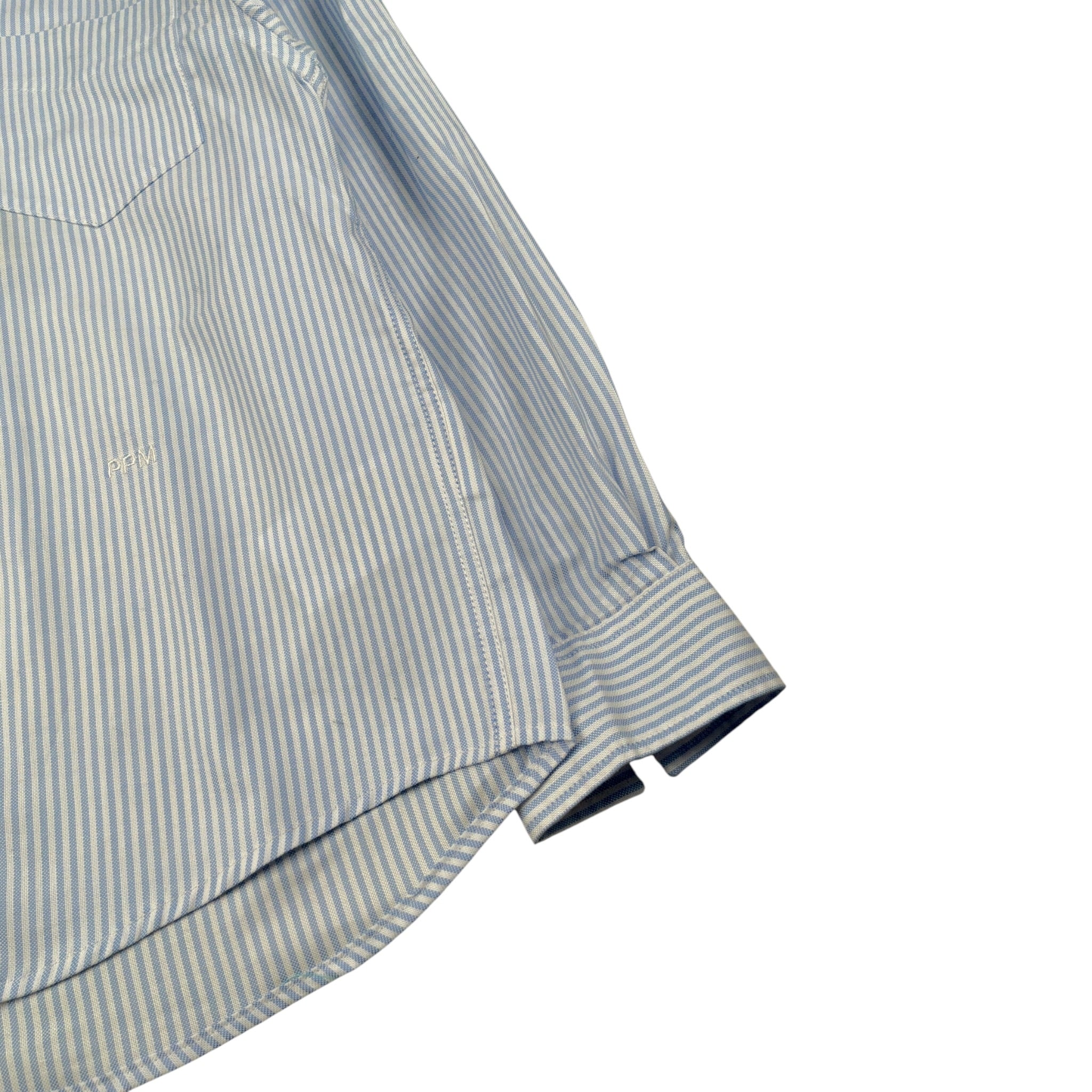 Paolo Pecora Camicia tinta unita con Fantasia A Righe Azzurro per Bambino PP4105 AZZURRO PAOLO PECORA 