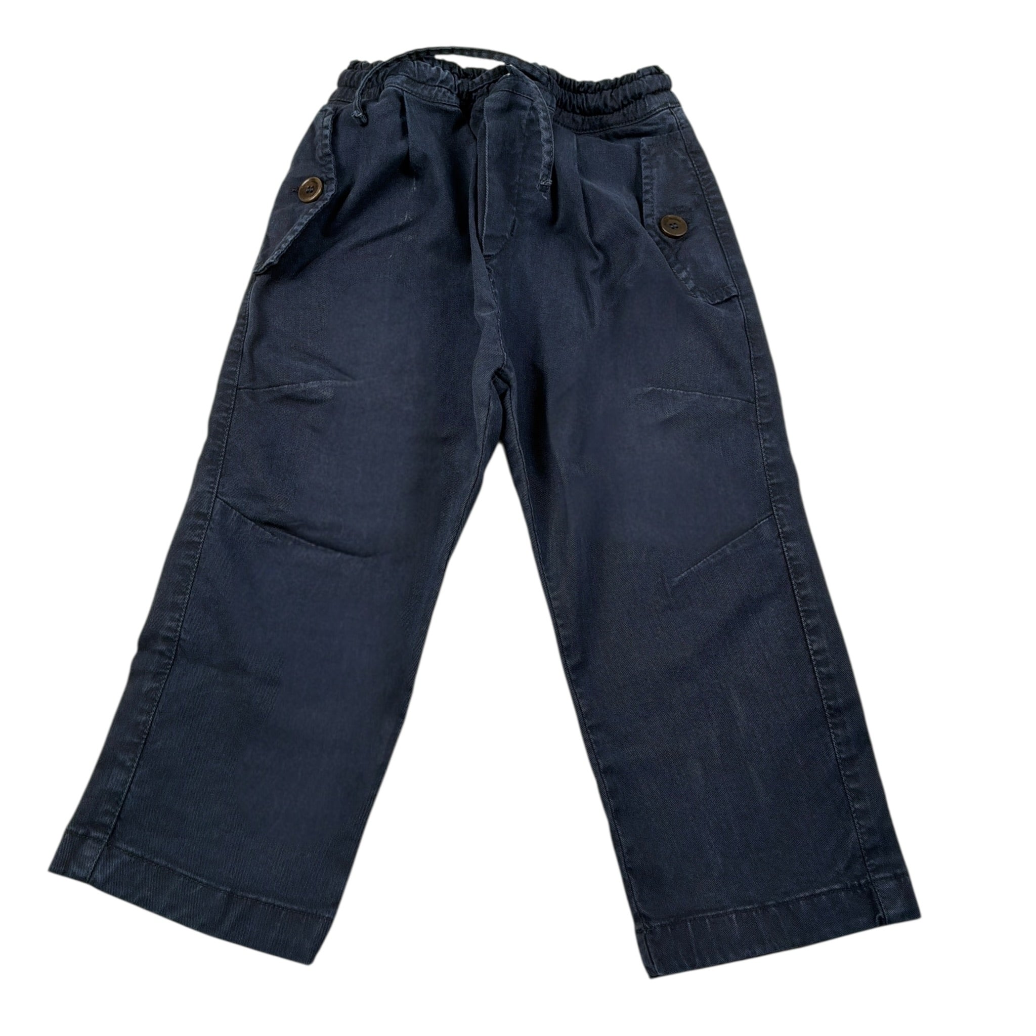 Paolo Pecora Pantalone tinta unita con Elastico In Vita Blu per Neonato PP4115 BLU PAOLO PECORA 