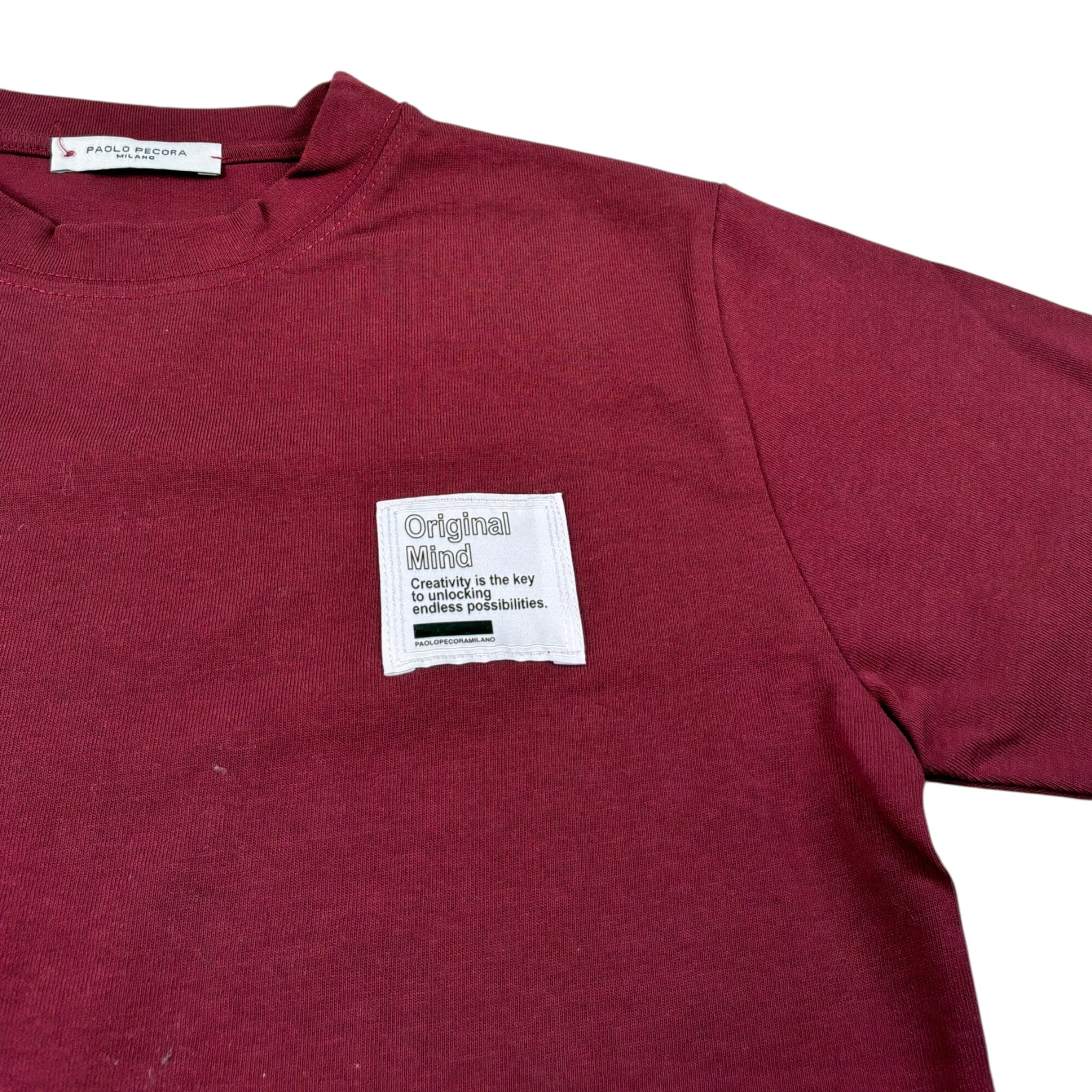 Paolo Pecora T-Shirt Girocollo tinta unita Bordeaux per Neonato PP4124 BORDEAUX PAOLO PECORA 