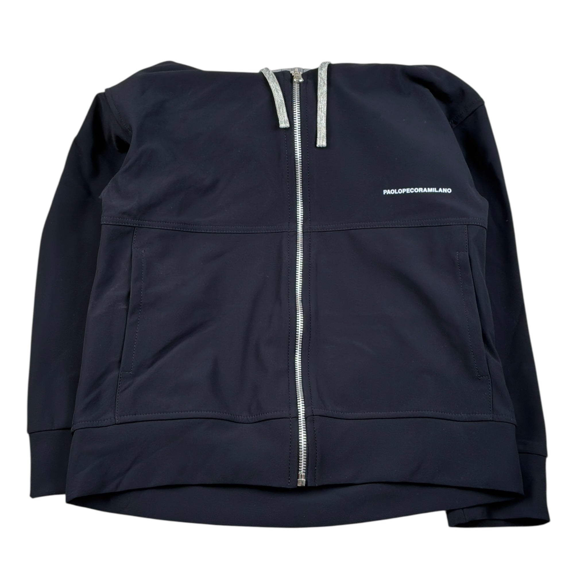 Paolo Pecora Felpa tinta unita con Zip E Cappuccio Blu per Bambino PP4130 BLU PAOLO PECORA 