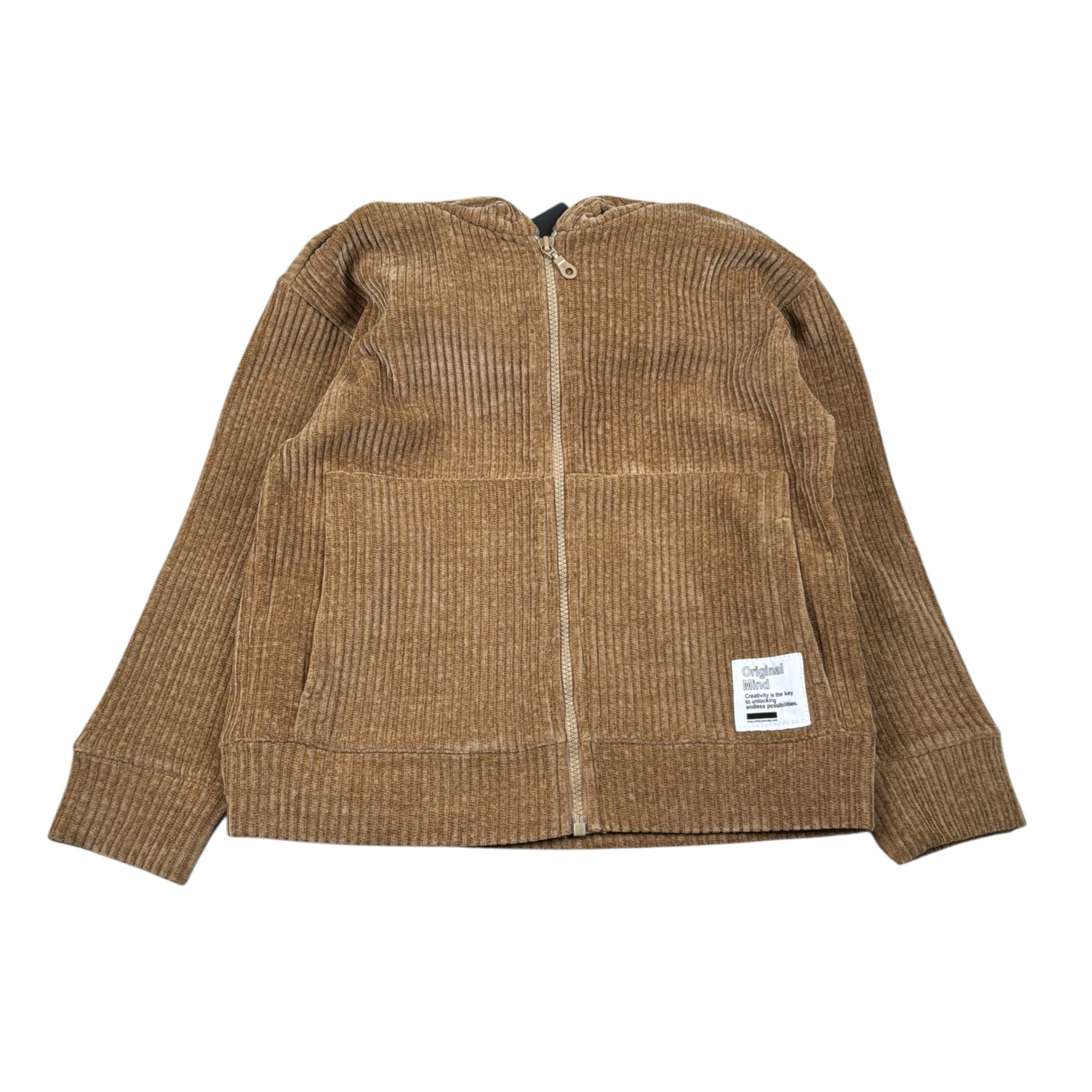 Paolo Pecora Felpa tinta unita con Zip E Cappuccio Cammello per Bambino PP4142 CAMMELLO PAOLO PECORA 