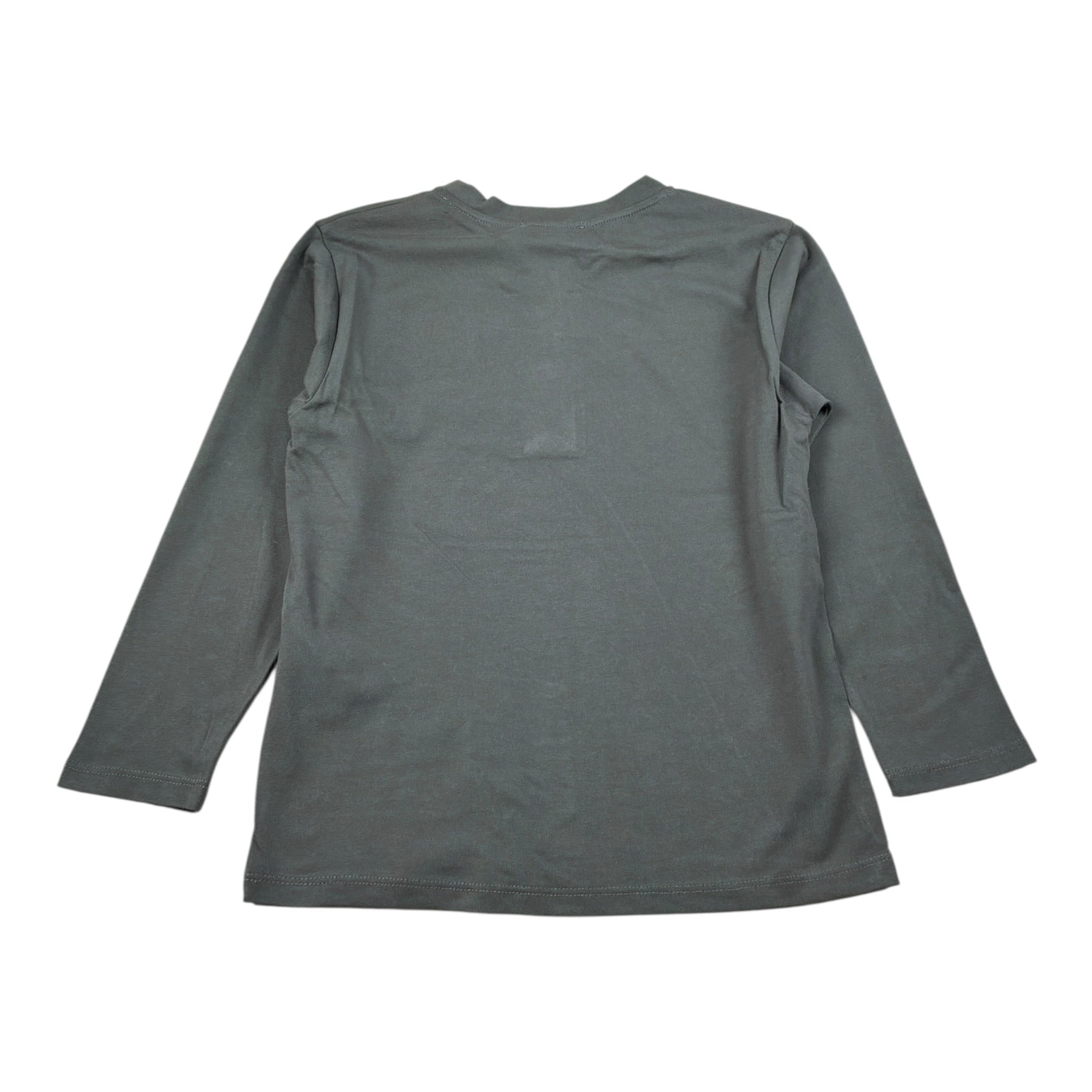Paolo Pecora Shirt Girocollo tinta unita con Logo Grigio per Bambino PP4157XX GRIGIO PAOLO PECORA 