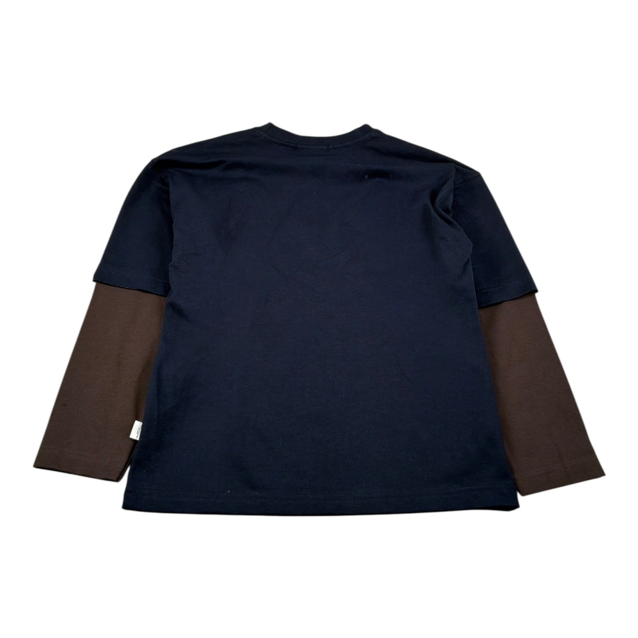Paolo Pecora Shirt Bicolore con Stampa Blu per Bambino PP4450 BLU PAOLO PECORA 